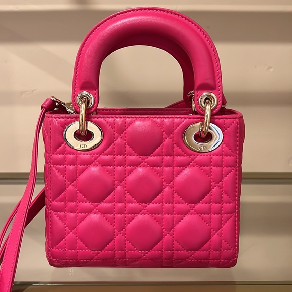 Mini Lady Dior bag hot pink - Picture 11 of 16